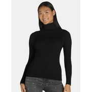 Time and Tru Women's Rib Turtleneck Sweater, Lightweight, Size XS-XXXL